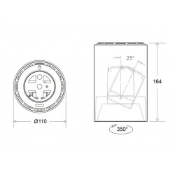 Foco carril negro PROLUX Rail Housing Round Ø110