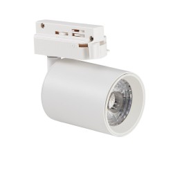 Foco carril Monofásico PIKE RAIL LED blanco 10W, 5-CCT, Triac regulable