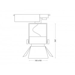 Foco carril Monofásico CINEMA chip CREE led, blanco, 35W