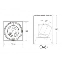 Foco LED Carril Trifásico Blanco PROLUX Rail Housing Square 135