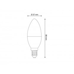 Bombilla LED Vela E14 frost 7W