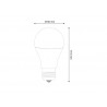 Bombilla LED E27, 180º, 12W, Regulable