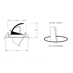 Downlight Led PRICKLUX TUBE 12W