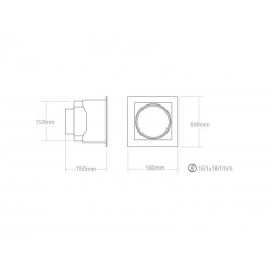 Housing para Downlight Led, KARDAN ELAFON, 1 foco