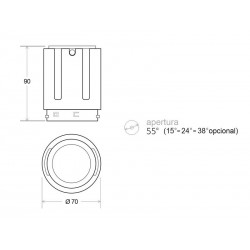 HOTEL SPOT LED Ø70, 24W, CRI90 Profesional