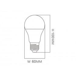 Bombilla LED E27 A60, 9W, 180º, OSRAM Chip