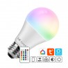 Bombilla LED E27, 10W, RGB+CCT WiFi + mando a distancia