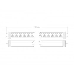 Tubo LED T8 especial Carnicerias, 18W, 120cm