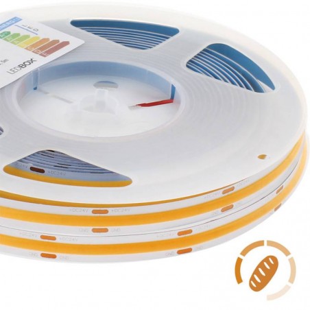 Tira LED Monocolor COB, DC24V, 5m (512Led/m), 60W, IP20, Pan y repostería