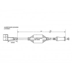 Led NEON Flex monocolor, 220V, 14x26mm, 1 metro