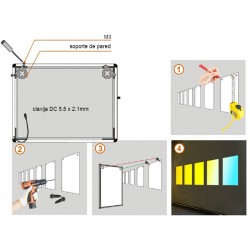 Set 2 colgadores de pared Display Slim LED