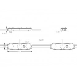 Módulo Led ABS Monocolor, 3xSMD2835, 1,5W