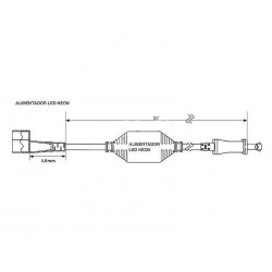 Led NEON Flex Monocolor, 220V, 9x18mm, 1 metro