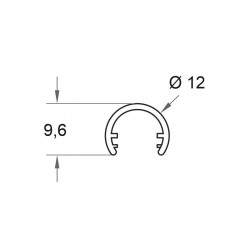 VITRALUX Perfil Aluminio 1m