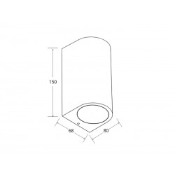 Aplique Led GARLUX R Housing 2xGU10, Negro