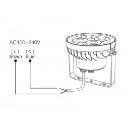 Foco jardín RGB+CCT, 18W, WIFI RF