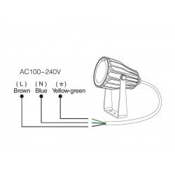 Foco jardín RGB+CCT, 6W, Zigbee 3.0 + 2.4G RF