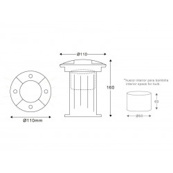 Baliza SKUB 2s Housing acero inoxidable