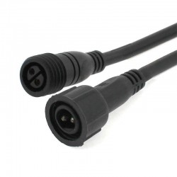 Cable extensión 2 Pinx0,75mm, 150cm, IP67, negro