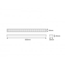 Bañador de pared lineal LED BRIDGELUX, 12W, DC24V, 50cm