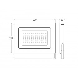 Foco Proyector LED 50W 110lm/W IP65