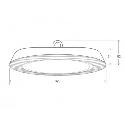 Campana Industrial UFO Slim 200W, Chipled OSRAM