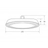 Campana Industrial UFO Slim 100W, Chipled OSRAM