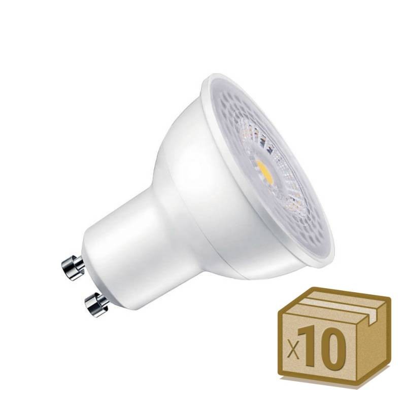 Pack 10 x Bombilla LED GU10 100º, 7W