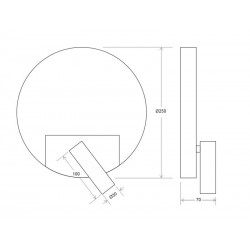 Aplique Led ARTNOS Ø250mm, 3+5W, blanco