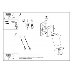 Aplique de madera BERG para pared, GU10