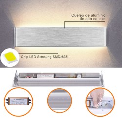 Aplique Led KLAN 720, 24W, silver