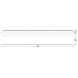 Aplique Led KLAN 720, 24W, silver