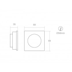 Baliza Led STILL Kvadrata, 4W