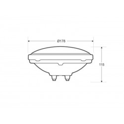 Lámpara LED PAR56 RGB para piscinas, G53, 45W, Acero inox.ext.