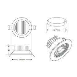 Downlight Led BASIC COB 5W