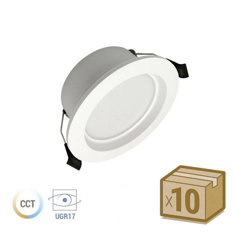 Pack 10 x Downlight KRAMFOR Led 6W, UGR17, 3CCT