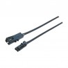 Cable alargador con conectores rápidos 2 Pin, 1m, negro