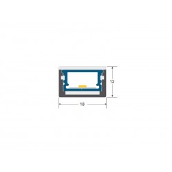 Barra lineal LED ALLAX Dimmer Touch, 10W, DC12V, IP67, 62cm