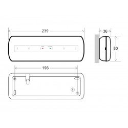 Luz de emergencia LED NICELUX AUTO-TEST, Permanente / No permanente