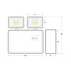 Luz de emergencia LED ROMLUX, Estanca IP65, Industrial