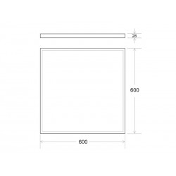 Pack 5 x Plafones Led 40W Chipled Osram, 60x60 cm