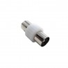 Conector Adaptador Coaxial TV (Macho/Macho)