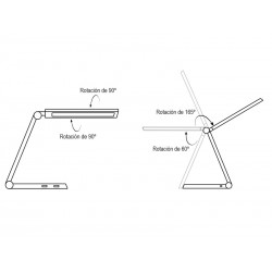 Lámpara de estudio Negro TRIANGLE  con Cargador Inalámbrico TI