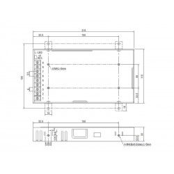 Fuente de alimentación 12V/200W/17A Mean Well LRS-200-12