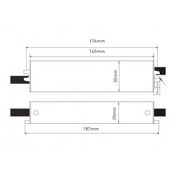 Fuente de alimentación IP67, DC24V/20W/0,83A