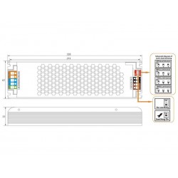 Fuente de alimentación Slim DC24V/500W/20,8A Regulable