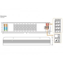 Fuente de alimentación Slim DC24V/60W/2,25A Regulable