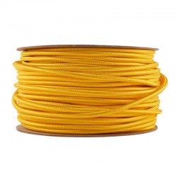 Cable textil redondo 2x0,75mm, 1m, amarillo