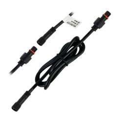 Cable extensión 2 Pinx0,5mm, 100cm, IP67, negro