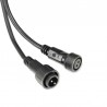 Cable extensión 2 Pinx0,5mm, 100cm, IP67, negro